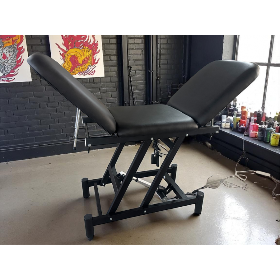 Camilla estética eléctrica 3 cuerpos base negra Tec Fisiobelle