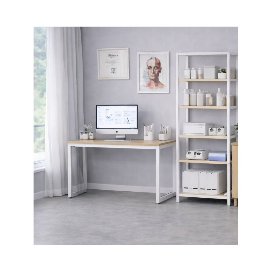 Mesa de escritorio 120x60 cm con patas metálicas Sistema UNIA