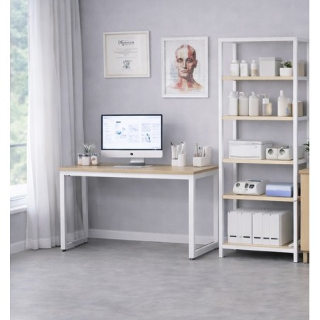 Mesa de escritorio 120x60 cm con patas metálicas Sistema UNIA