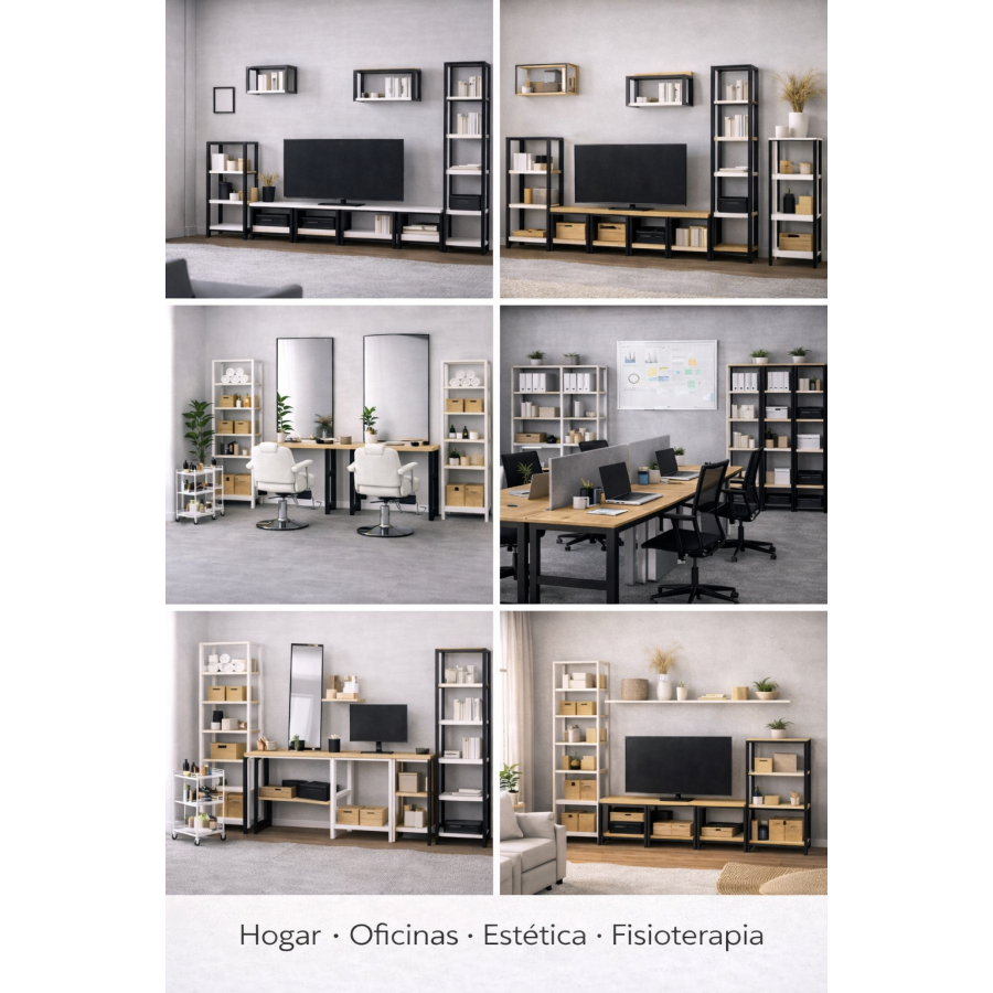 Estantería modular 40 cm 5 huecos | Sistema UNIA