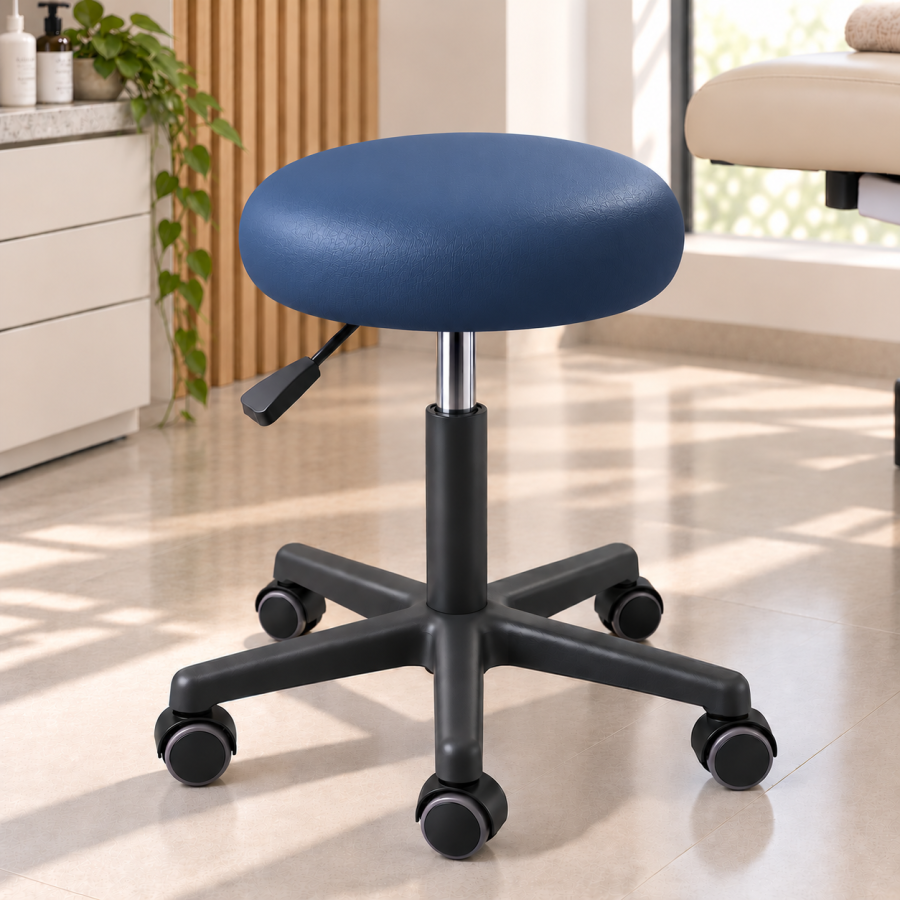 TABURETE  GAS BASE PVC CON RUEDAS FISIOBELLE
