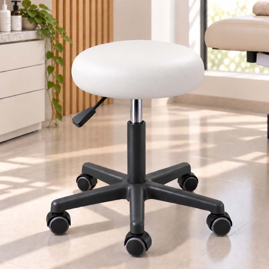 TABURETE  GAS BASE PVC CON RUEDAS FISIOBELLE