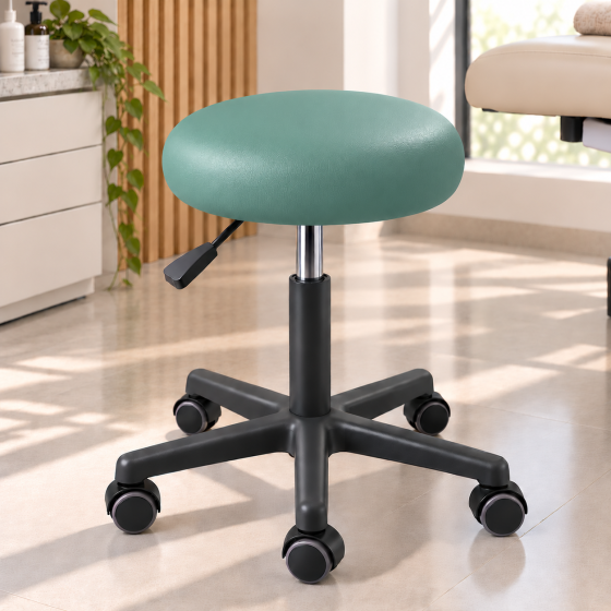 TABURETE  GAS BASE PVC CON RUEDAS FISIOBELLE