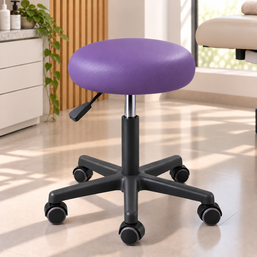 TABURETE  GAS BASE PVC CON RUEDAS FISIOBELLE
