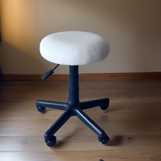 TABURETE  GAS BASE PVC CON RUEDAS FISIOBELLE